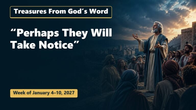 Treasures From God’s Word for the Week of January 4-10, 2027