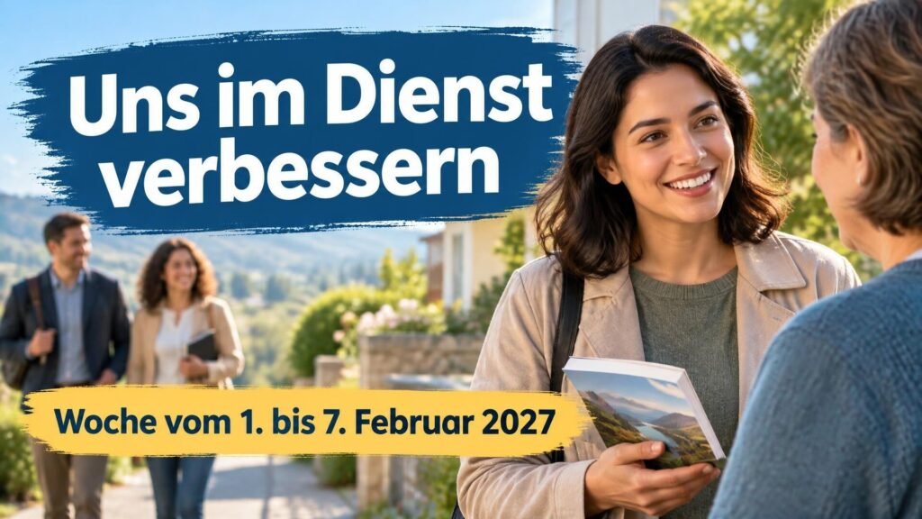 Uns im Dienst verbessern für die Woche vom 1. bis 7. Februar 2027 Uns im Dienst verbessern für die Woche vom 1. bis 7. Februar 2027