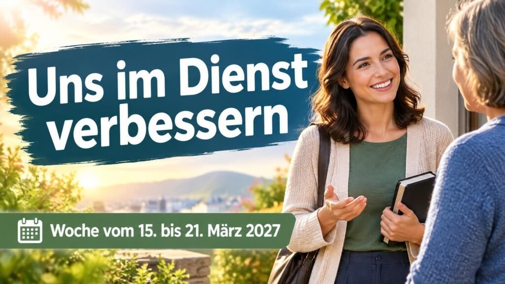 Uns im Dienst verbessern für die Woche vom 15. bis 21. März 2027