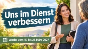 Uns im Dienst verbessern für die Woche vom 15. bis 21. März 2027