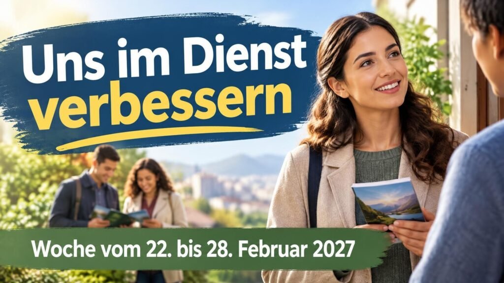 Uns im Dienst verbessern für die Woche vom 22. bis 28. Februar 2027