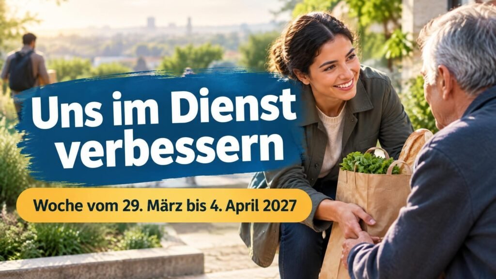 Uns im Dienst verbessern für die Woche vom 29. März bis 4. April 2027