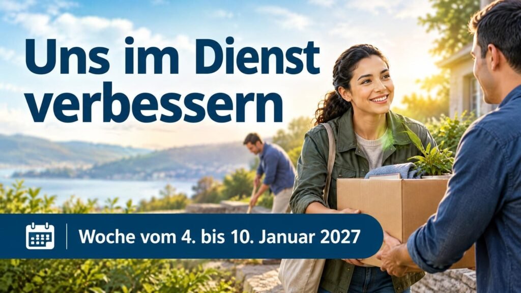 Uns im Dienst verbessern für die Woche vom 4. bis 10. Januar 2027