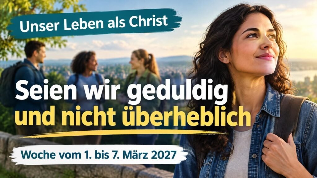 Unser Leben als Christ für die Woche vom 1. bis 7. März 2027