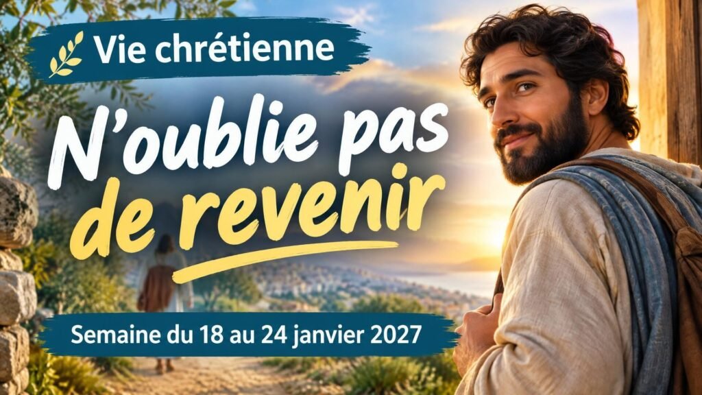 Vie chrétienne pour la semaine du 18 au 24 janvier 2027