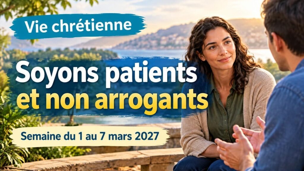 Vie chrétienne pour la semaine du 1er au 7 mars 2027