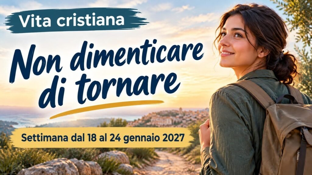 Vita cristiana per la settimana dal 18 al 24 gennaio 2027 Vita cristiana per la settimana dal 18 al 24 gennaio 2027