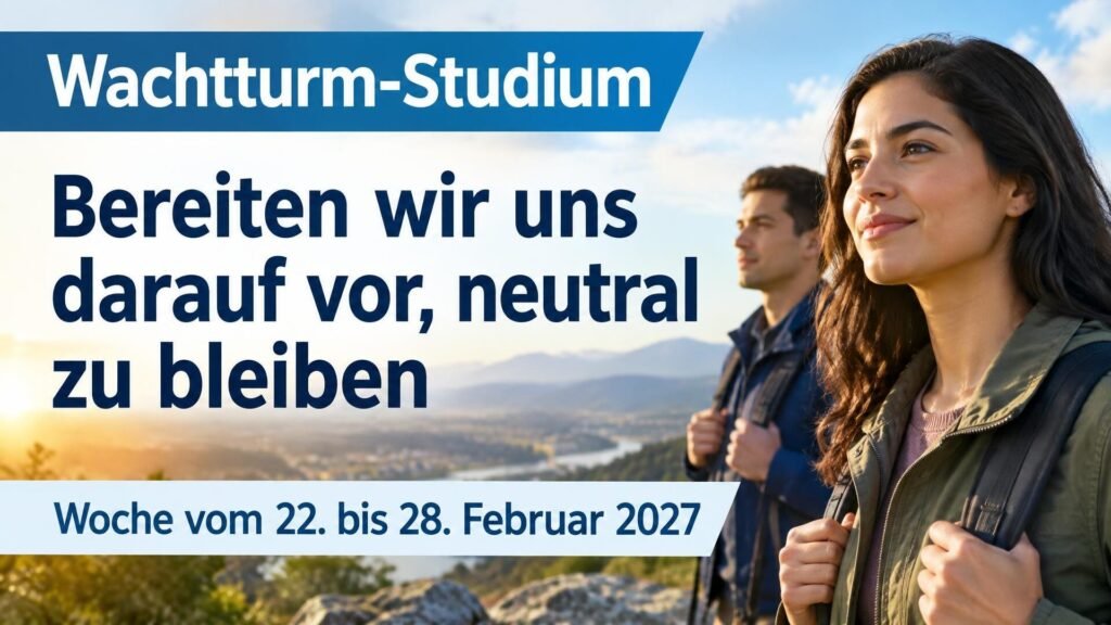 Wachtturm-Studium für die Woche vom 22. bis 28. Februar 2027