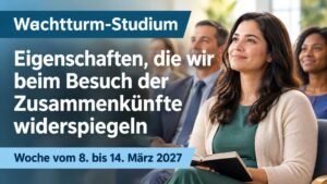 Wachtturm-Studium für die Woche vom 8. bis 14. März 2027